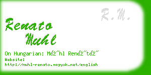 renato muhl business card